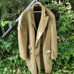 Vintage Wool Tweed Men’s Overcoat